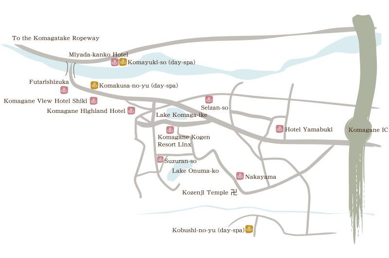 Map of the Hayataro Hot Spring Village